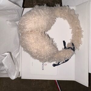 Moncler Cream Fuzzy Hairband